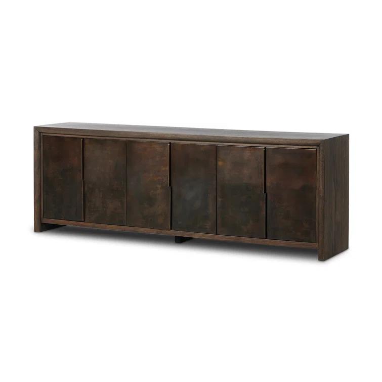 Arlington Espresso Oak and Iron 96" Sideboard