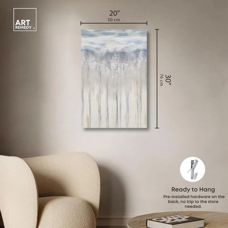 Art Remedy Scratched Sepia Canvas Minimalist Abstract by Art Remedy