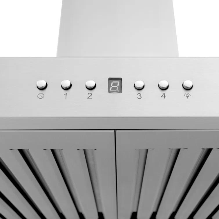 ZLINE 42 in. ZLINE CrownSound™Ducted Vent Wall Mount Range Hood in Stainless Steel W/ Bluetooth Speakers (KL3CRN-BT-42) KL3CRN-BT-42