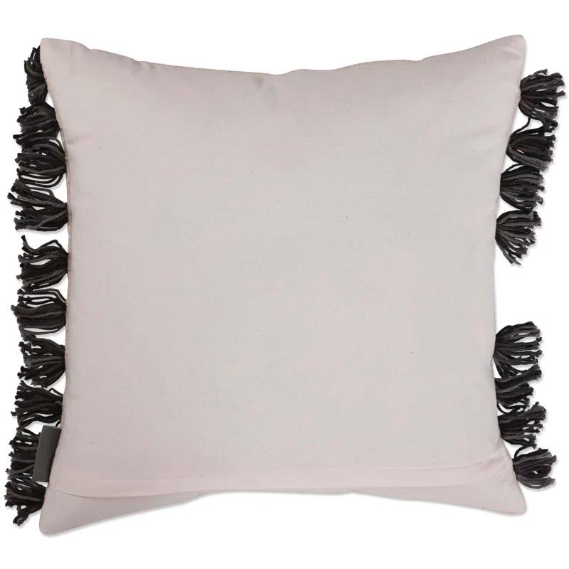 Pillow Perfect Tassels Cotton Throw Pillow