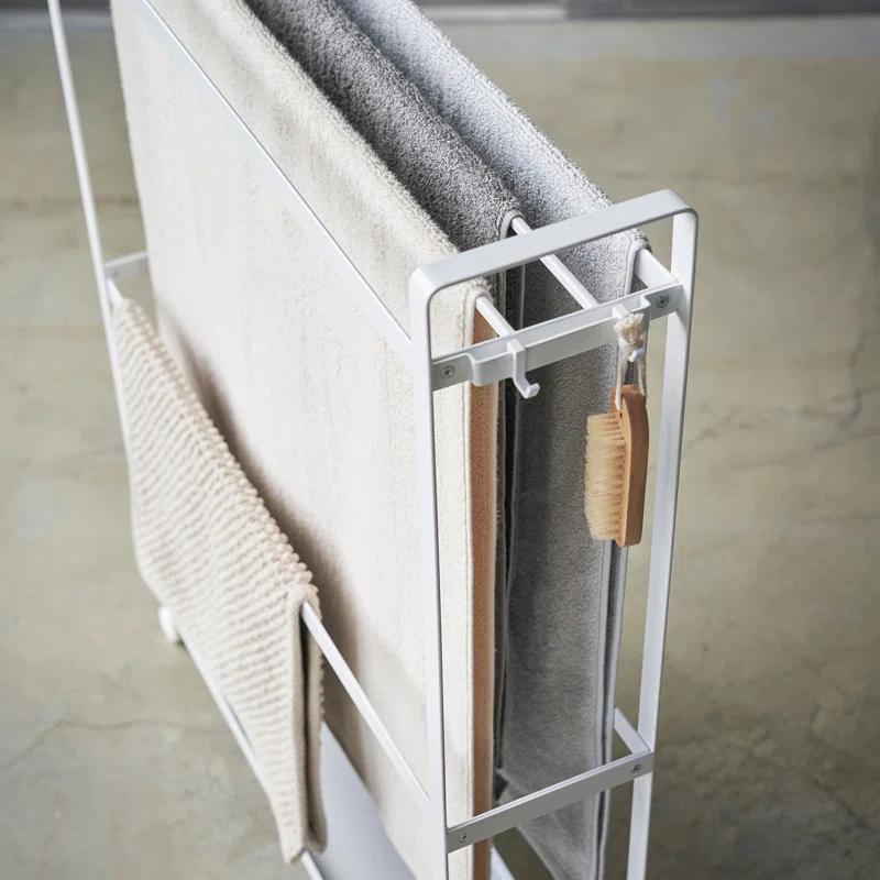 Yamazaki Home Tower Yamazaki Home Towel Rack And Bath Cart, Rolling Bathroom Storage Organizer 4292