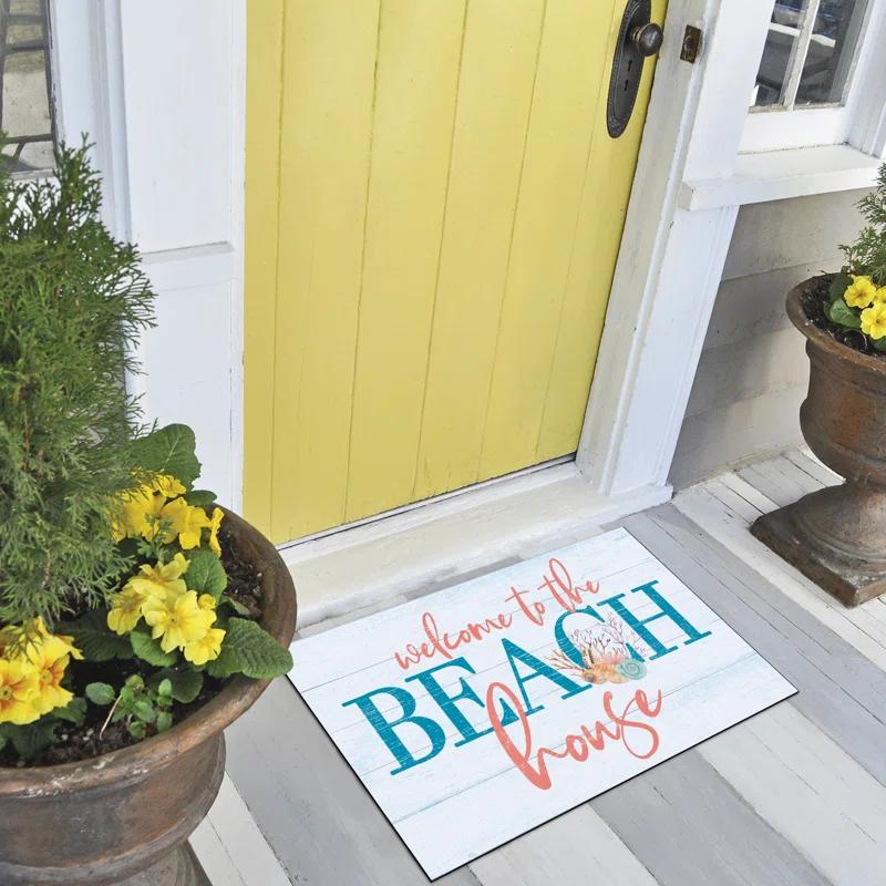 CounterArt Beach House Welcome Indoor/Outdoor Entryway Floor Mat