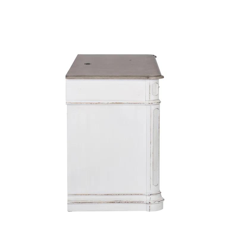 Liberty Furniture Salinas Credenza Home Office Desk with Built in Outlets