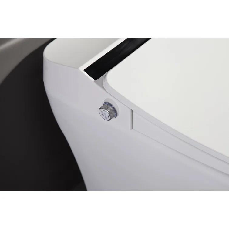 Vanity Art Elongated Smart Toilet Bidet with Auto Flush, Heated Seat, Air Drying, Remote Control, LED Display VAST68G