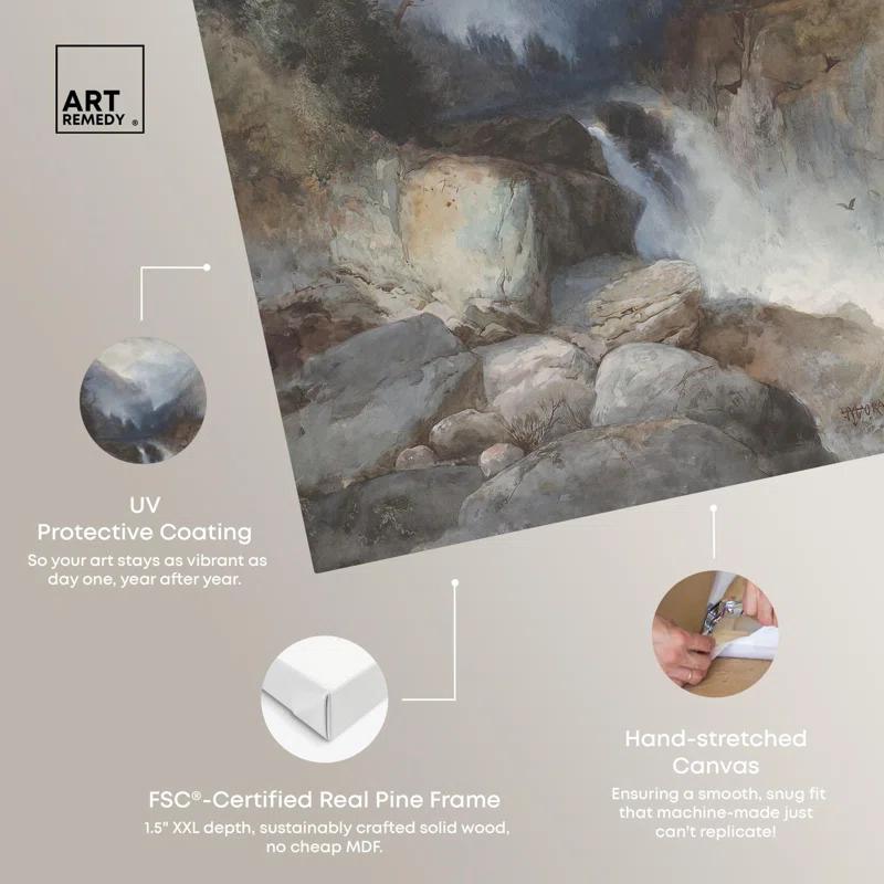 Art Remedy Mountain of Holy Cross Canvas Vintage Landscape Art by Art Remedy