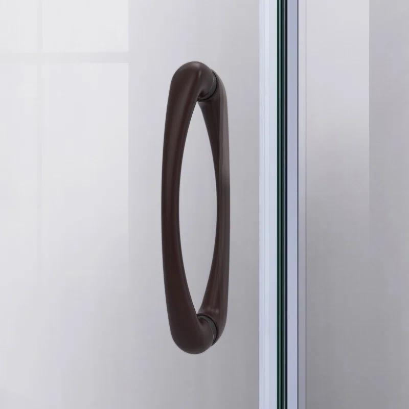 DreamLine Dreamline Prime 33 In. X 33 In. X 78 3/4 In. H Shower Enclosure, Base, And White Wall Kit In Chrome And Frosted Glass E2703333XFQ0006