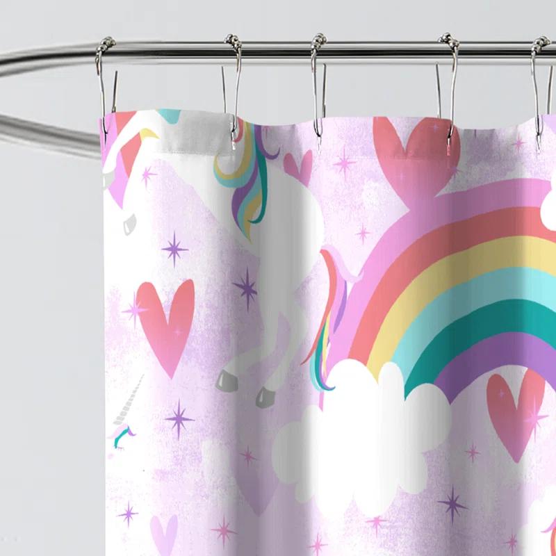 Dream Factory Unicorn Rainbow Shower Curtain