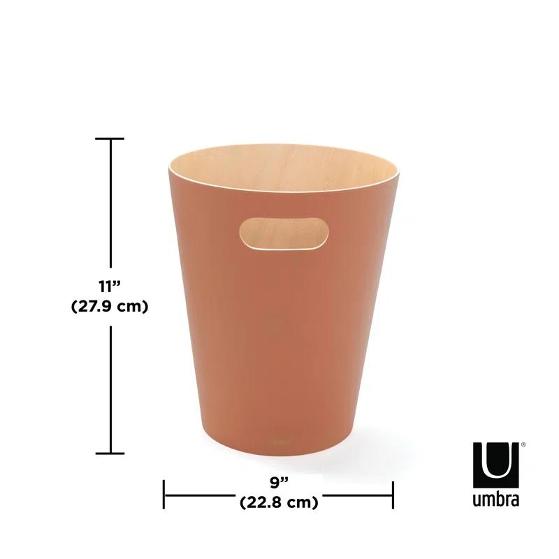 Umbra Woodrow Solid Wood Open Waste Basket - 2 Gallons