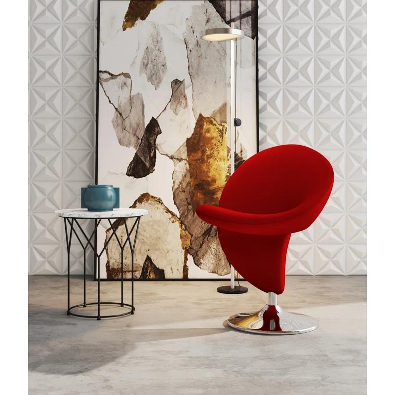 Curl Upholstered Swivel Accent Chair