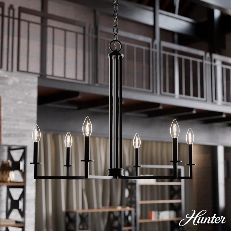 Hunter Fan 6 - Light Geometric Classic Chandelier