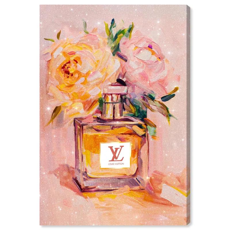 Art Remedy Sunset Floral Perfume Canvas Coquette Trendy Art by Art Remedy