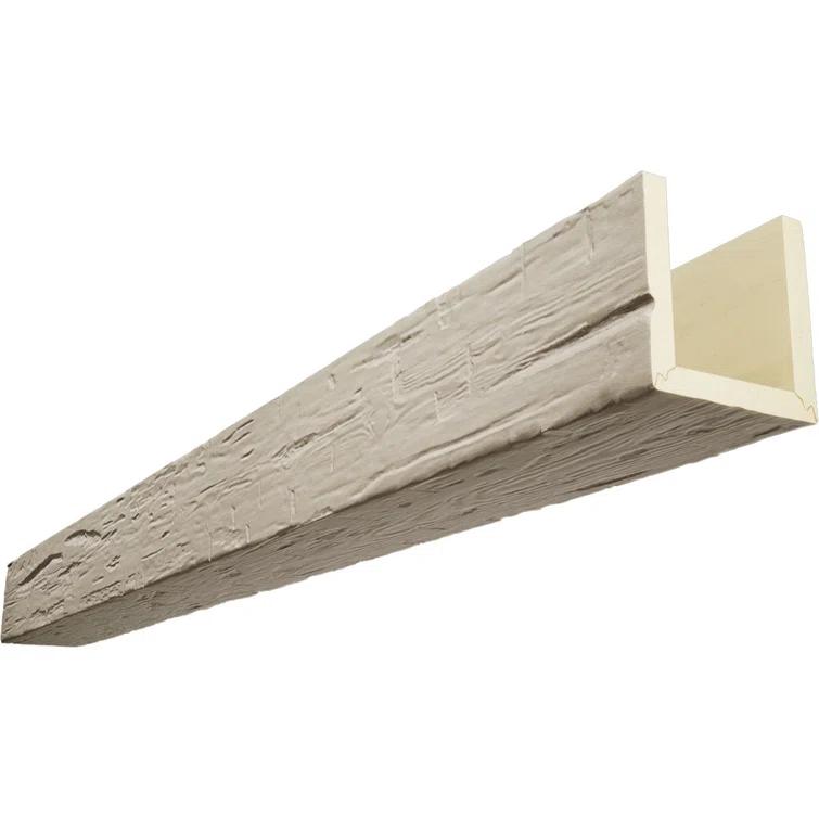 Ekena Millwork Hand Hewn Timberthane Faux Wood 3-Sided Ceiling Beam (U-beam)