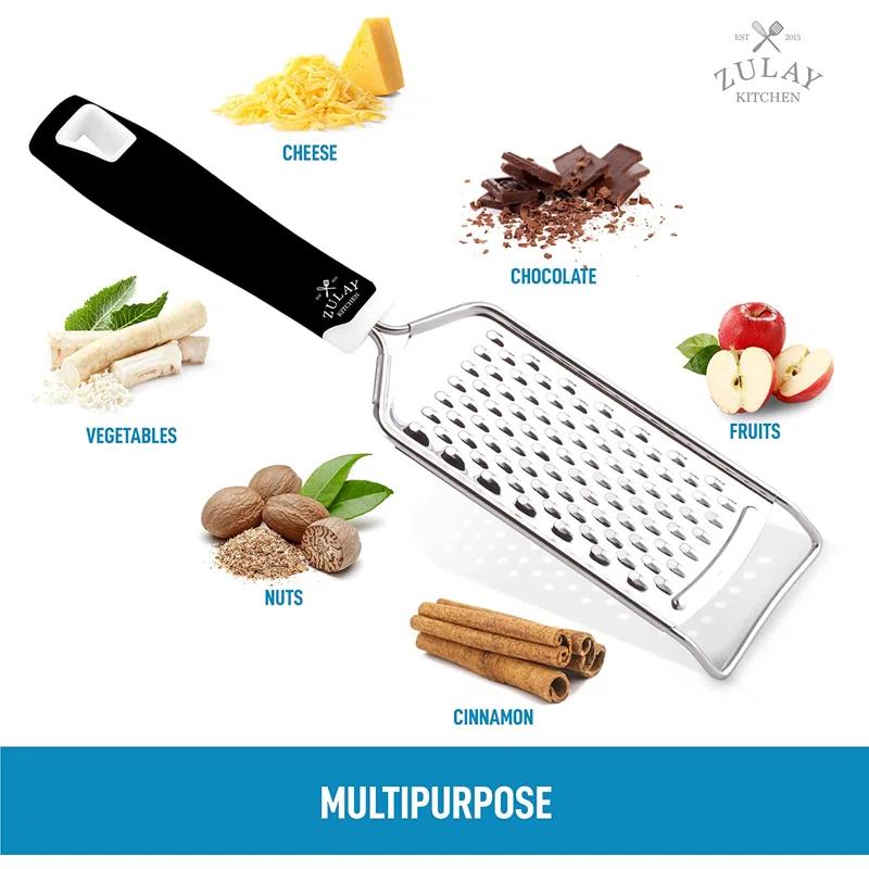 Zulay Kitchen Zulay Kitchen Professional Stainless Steel Flat Handheld Cheese Grater