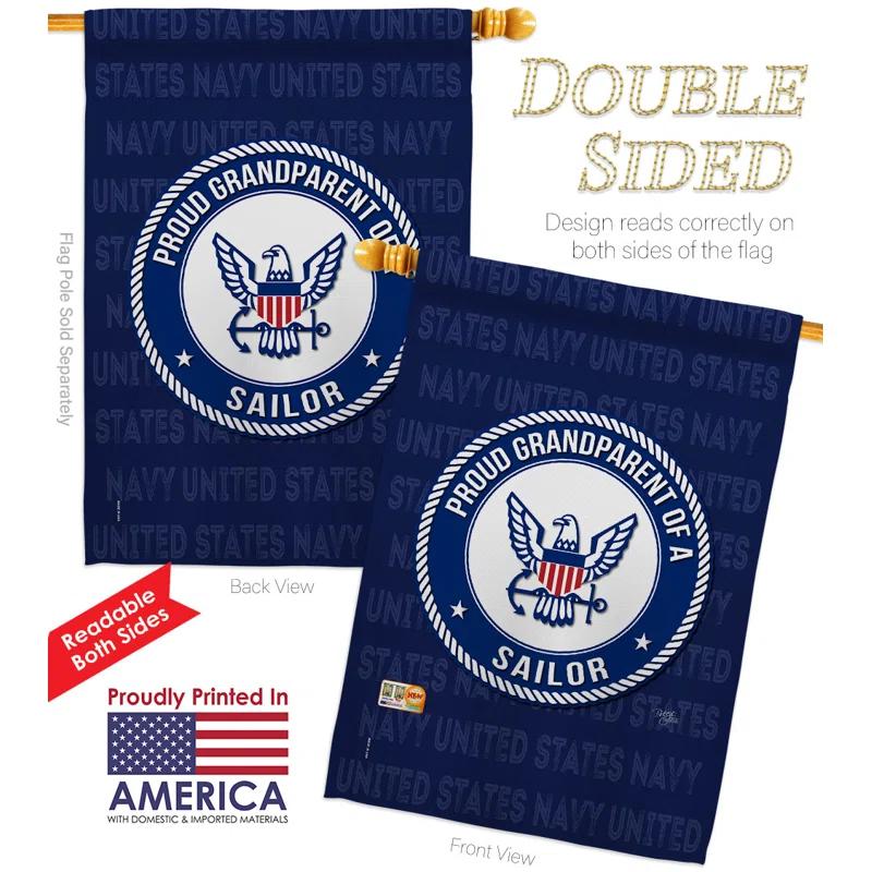 Breeze Decor Double Sided 40'' H x 28'' W Polyester House Flag