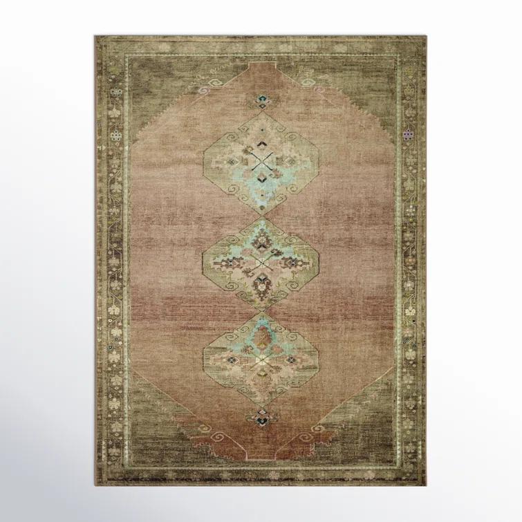 Magnolia Home By Joanna Gaines X Loloi Sinclair Machine Washable Clay / Tobacco Area Rug