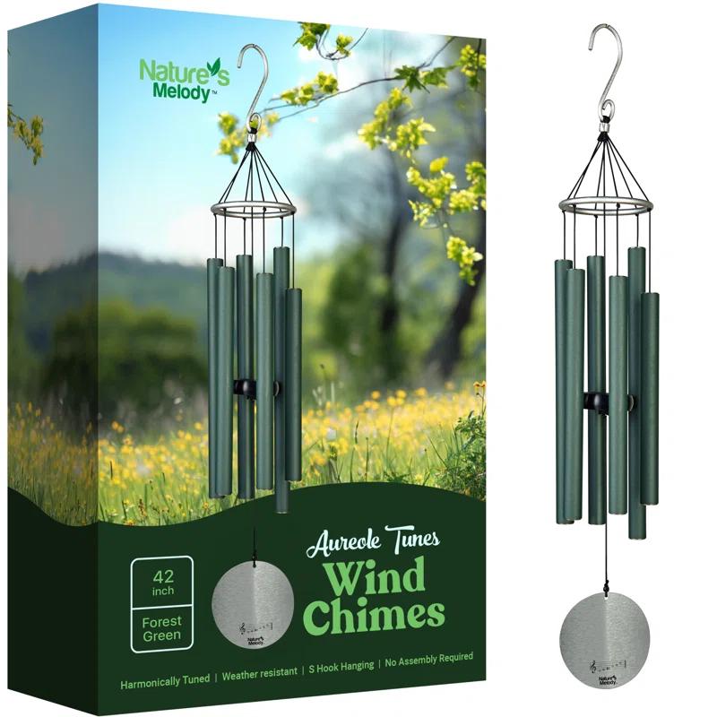 Nature's Melody Nature's Melody Tuned 6-Tube Outdoor Wind Chimes