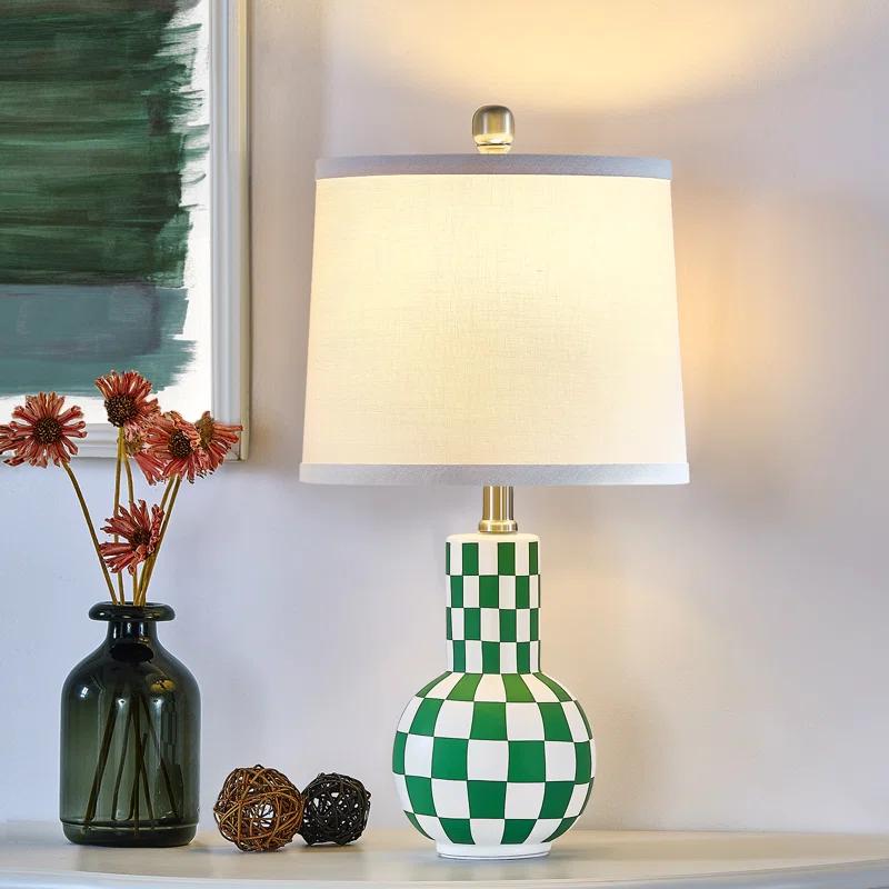 Ebern Designs Sighwarth 21" Ceramic Table Lamp for Bedroom 3-Color Temperature Modern Desk Lamps for Nightstand Living Room Bedside Lamp End Table Lamps (Set of 2)