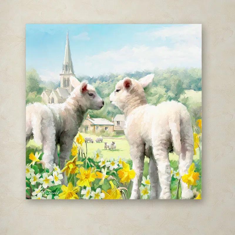 Trademark Fine Art The Macneil Studio " Easter Lambs " by The Macneil Studio