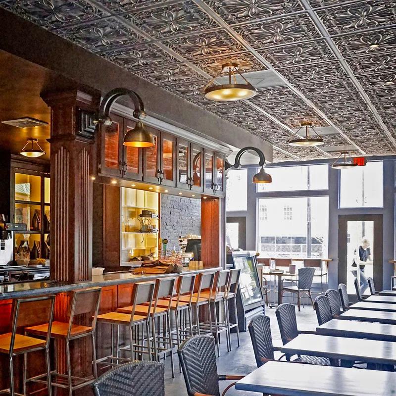 FromPlainToBeautifulInHours Milan 24'' L x 24'' W Textured PVC Drop-In & Glue Up Ceiling Tile Ceiling Tile (Set of 10)