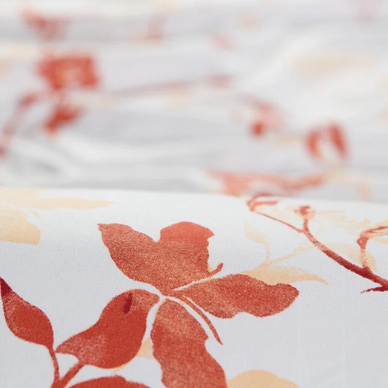 Chanasya Ultra Soft Sakura Cherry Tree Reversible Duvet Cover Set