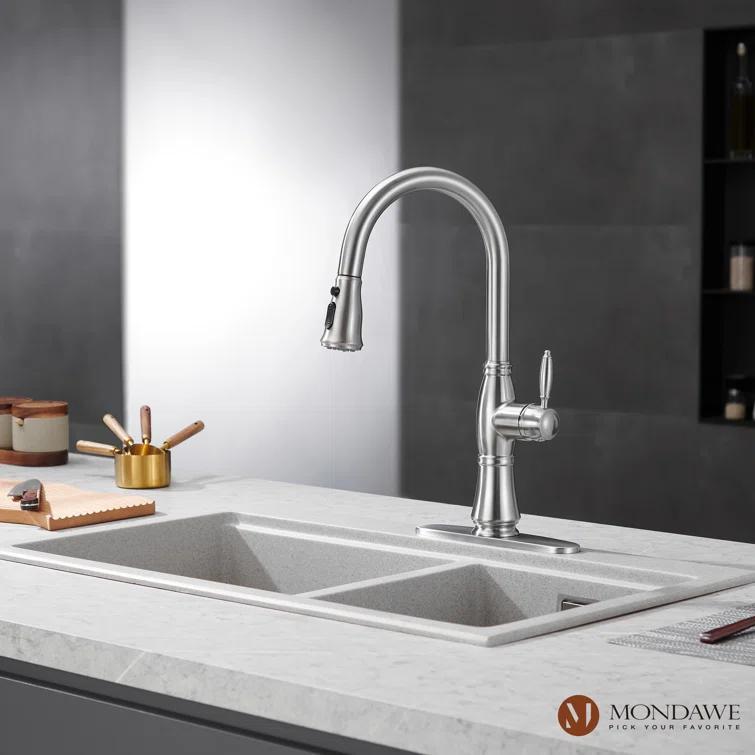 mondawe Mondawe Pull Down Kitchen Faucet MD-D48-BN