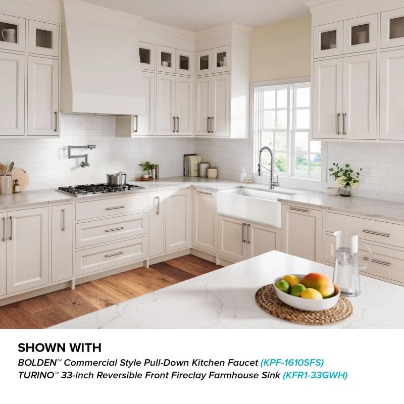 KRAUS Bolden 2 Handle Pot Filler Faucet With Retractable Arm, Wall Mount Kitchen Faucet, Pot Filler For Over Stove