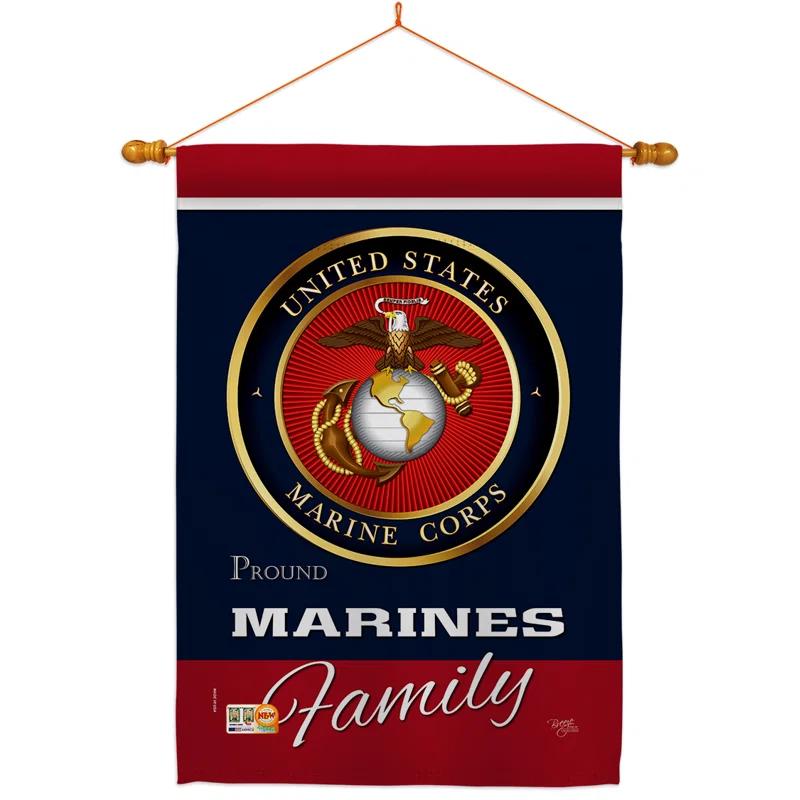 Breeze Decor Double Sided 40'' H x 28'' W Polyester House Flag