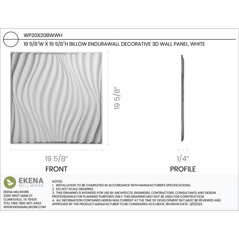 Ekena Millwork Billow EnduraWall Decorative 3D Wall Panel