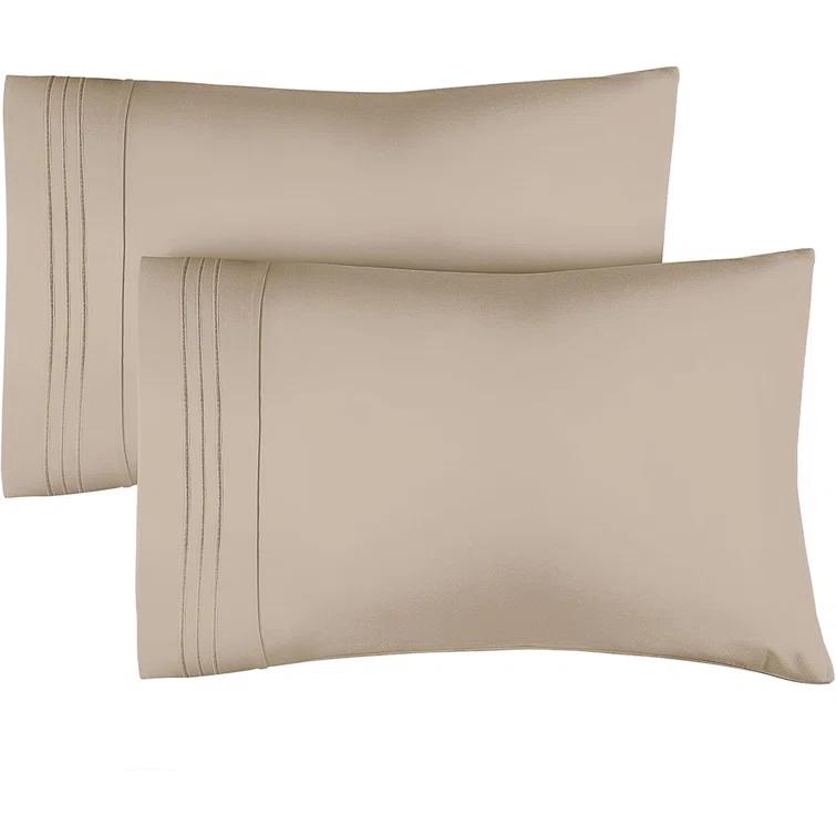 CGK Linens Hotel Quality Microfiber Pillowcase Covers (Set of 2)