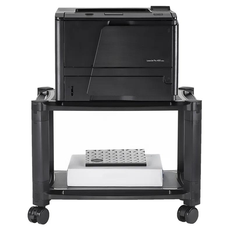 Mount-It! Height Adjustable Under Desk Printer Stand with Wheels, Rolling Printer Cart