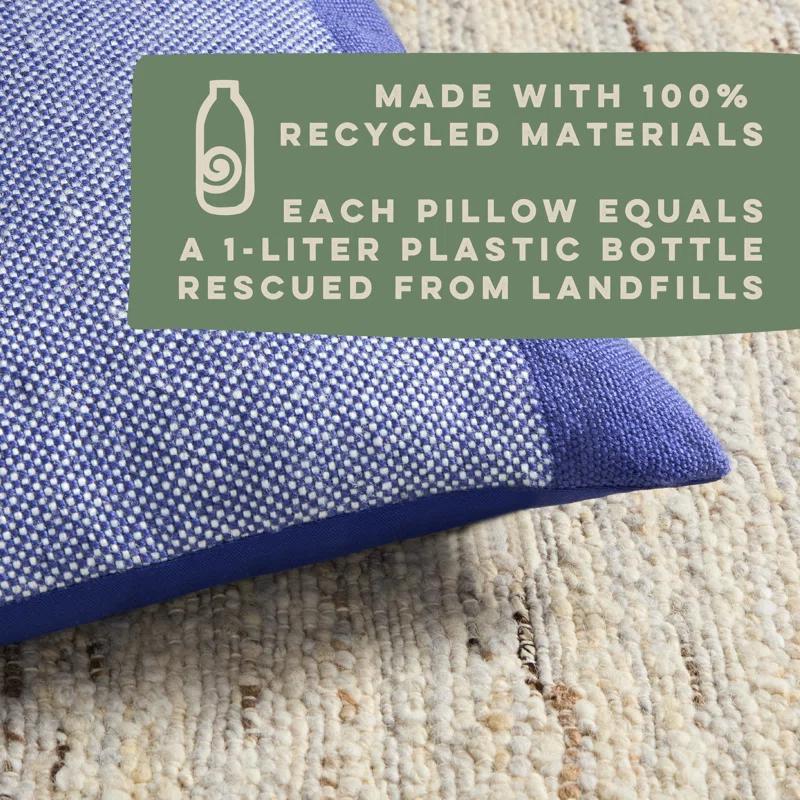 Town & Country Living TOWN & COUNTRY TERRA Alara Solid Border Indoor Outdoor Decorative Pillow 20"x20"