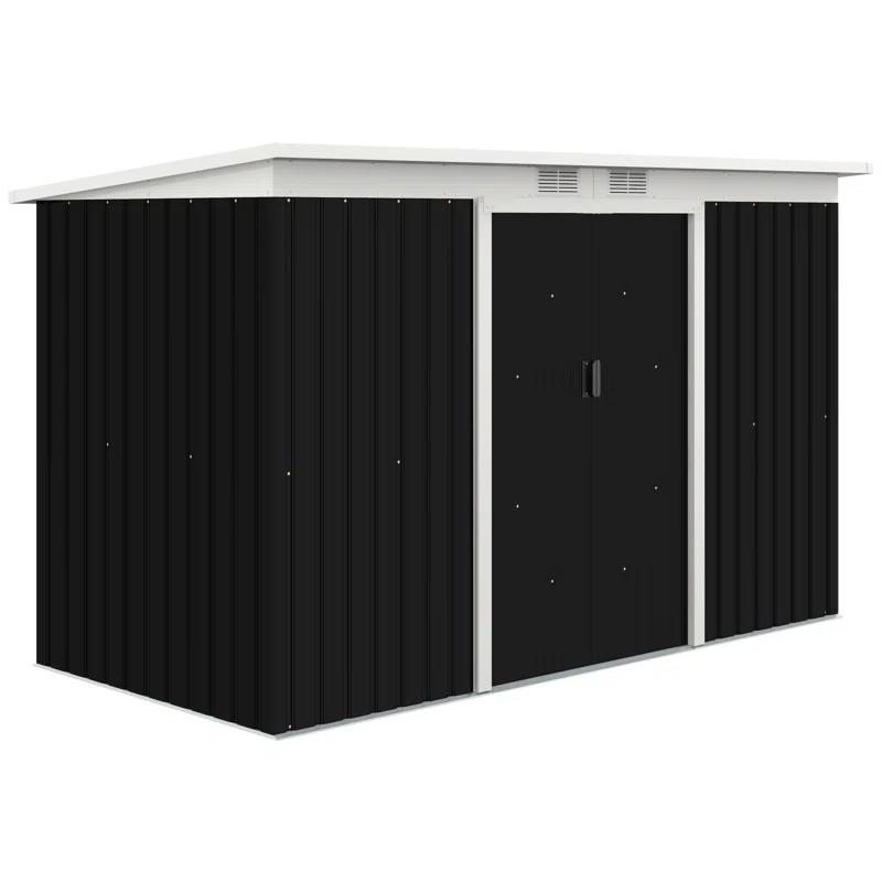 9 ft. W x 4 ft. D Metal Horizontal Tool Shed