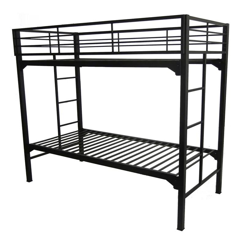 Isabelle & Max™ Assumpta University 2" Heavy Duty Steel Bunk Bed with Built-in Guardrails & Ladders