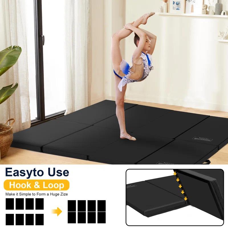 Polar Aurora 3'x6'x2 Thick Folding Gymnastics Exercise Mat Aerobics Stretching Yoga Mats