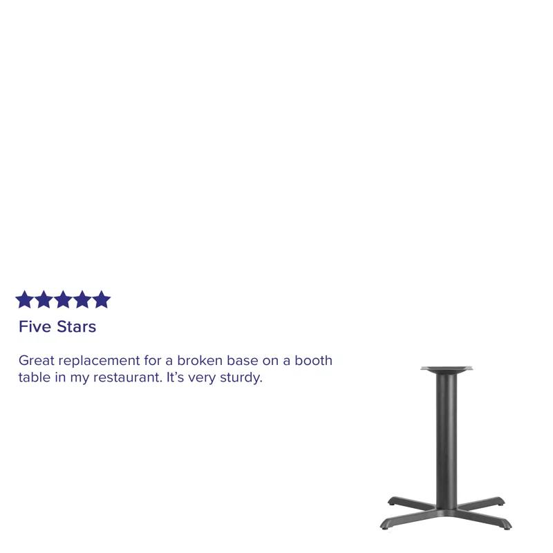 Flash Furniture Beverly Restaurant Table X-Base with 3" Dia. Table Height Column