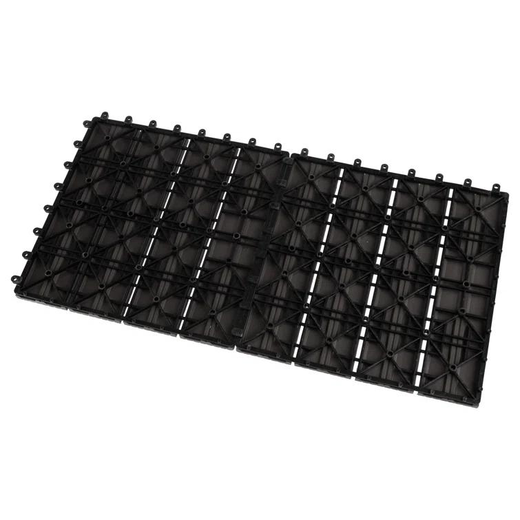 Pure Garden Deck Tiles - 6-Pack Wood Plastic Composite Interlocking Patio Tiles - 5.8SQFT Outdoor Flooring for Balcony, Porch, and Garage by Pure Garden