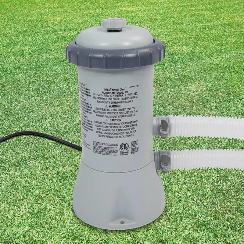 Intex Intex 10ft x 30in Round Metal Frame Above Ground Swimming Pool w/Filter Pump