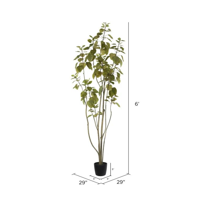 Primrue Artificial Green Potted Cotinus Coggygria Tree