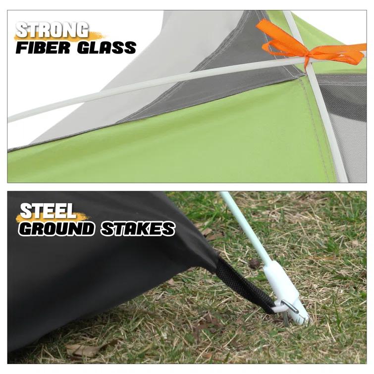 MoNiBloom 2 Person Instant Automatic Pop Up Camping Tent Waterproof Dome Tent with Rain Fly for Outdoor Hiking