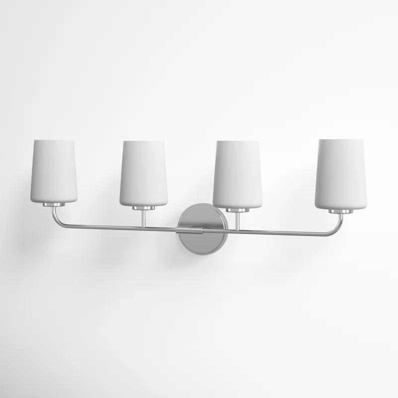Fitz 4 Light Frosted Dimmable Vanity Light