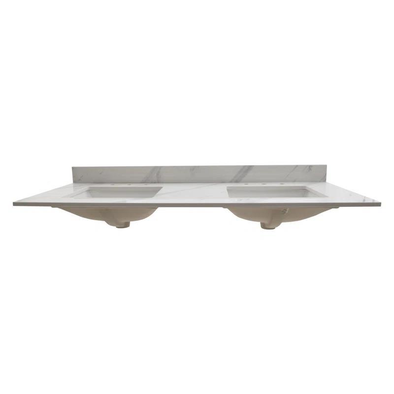 MSI 61 in. x 22 in. D Bathroom Vanity Top with Double Sinks