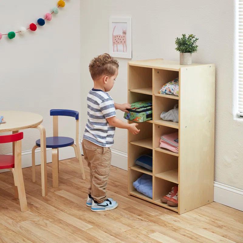 ECR4Kids ECR4Kids Streamline 10 Cubby Tray Cabinet 5x2, Classroom Furniture