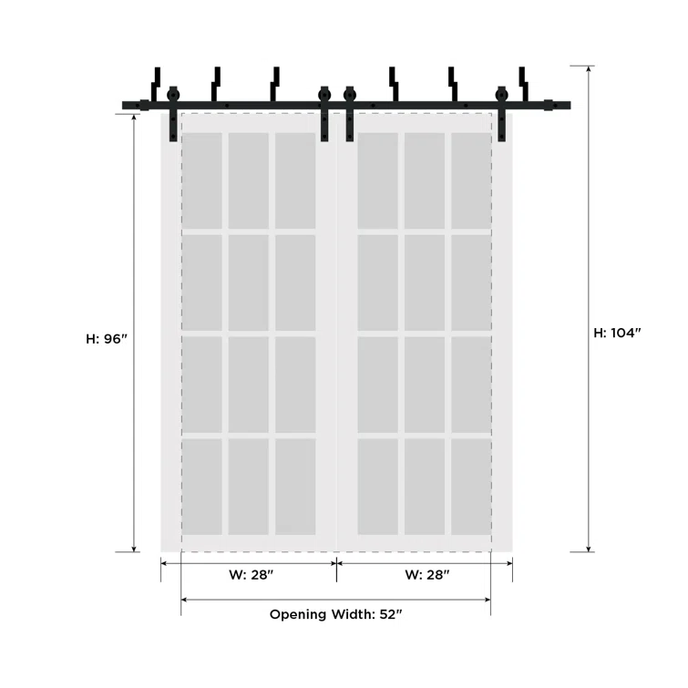 SARTODOORS Solid + Manufactured Wood Paneled Barn Door
