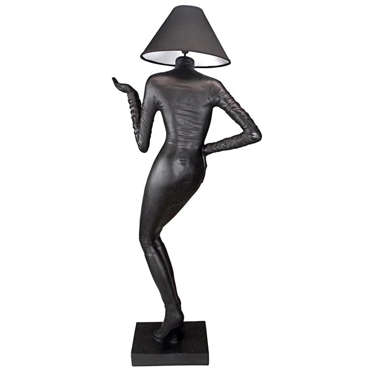 Design Toscano Mademoiselle 76'' Black Traditional Floor Lamp
