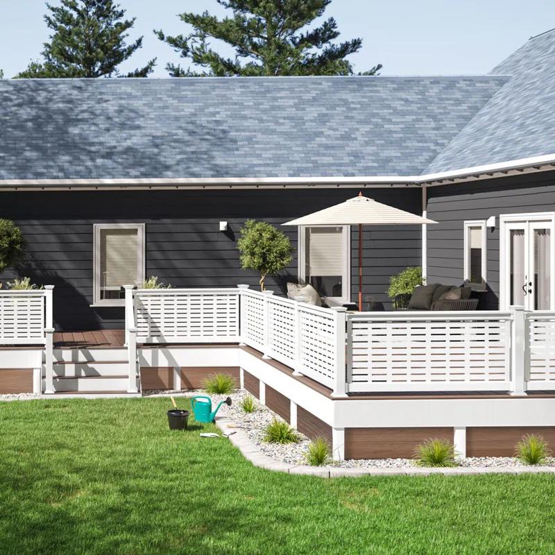 Barrette Outdoor Living 6 ft. W x 36 in. H T-Top Vinyl Rail for Decorative Screen Panel Infill