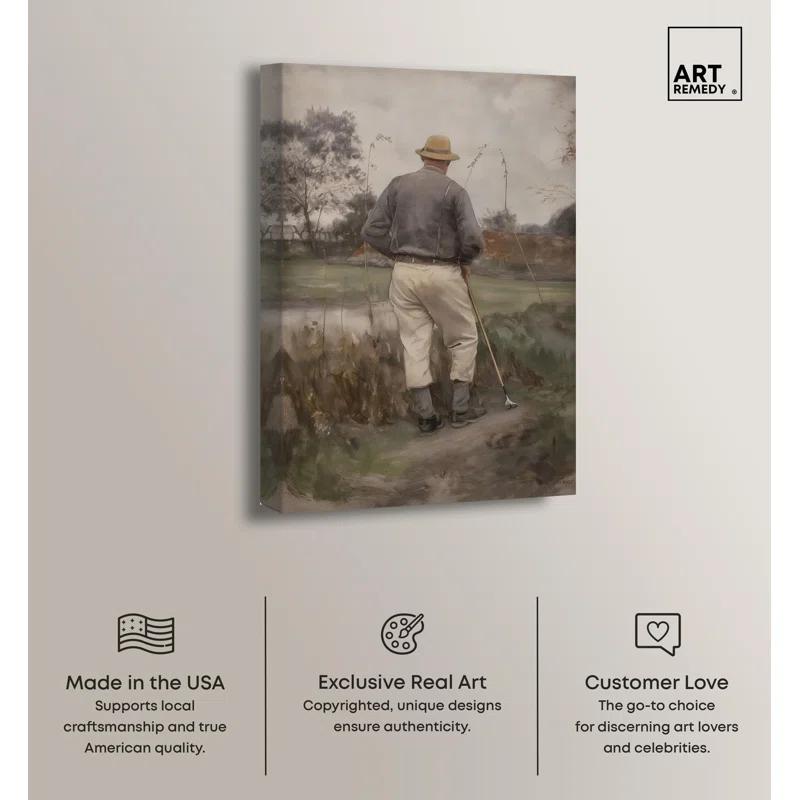 Art Remedy Vintage Golfer Canvas Vintage Portraits by Art Remedy