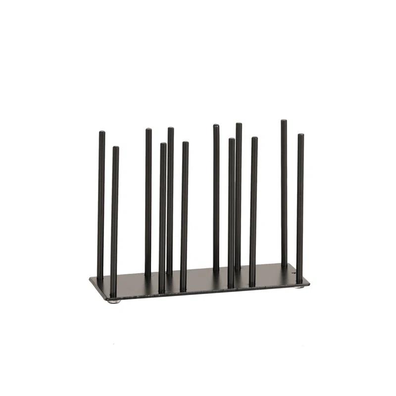 Cal-Mil Iron Black 3-Section Horizontal Ramekin and Lid Organizer