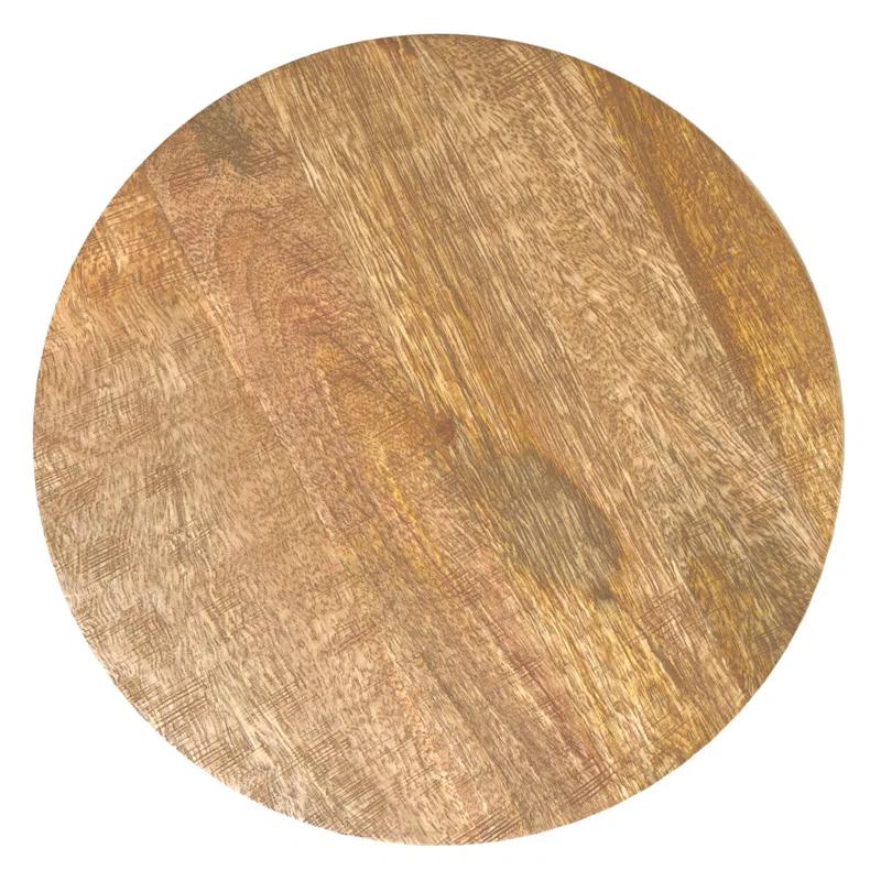 Simpli Home Boyd Solid Mango Wood Contemporary Accent Table with Textured Finish, Fully Assembled