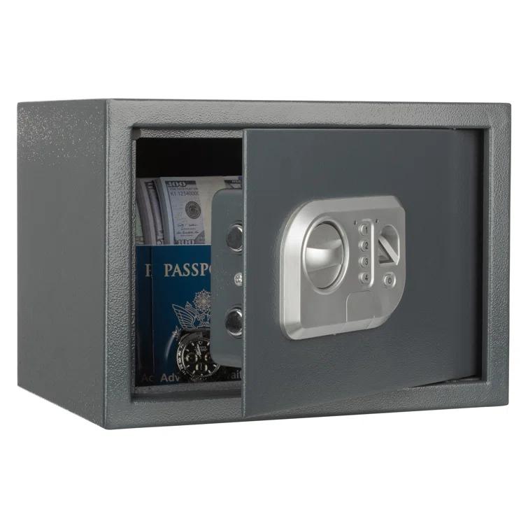 Stalwart Stalwart Electronic Safe - Digital Biometric Fingerprint Lock Box with 2 Override Keys