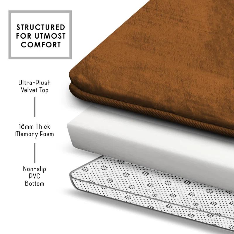 Latitude Run® Aighan 3 Piece Ultra Soft and Absorbent Memory Foam Bath Rug Set with Non-Slip Backing